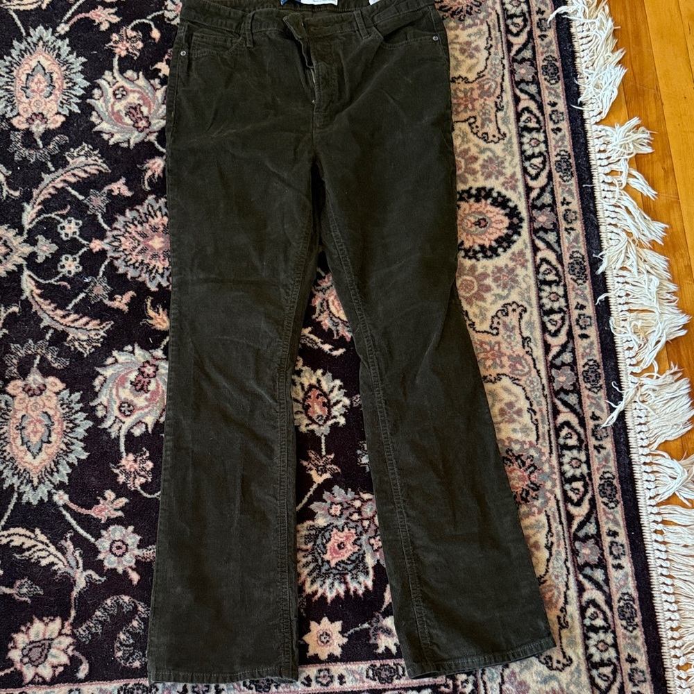 Old Navy Olive Corduroy Boot-Cut Pants
